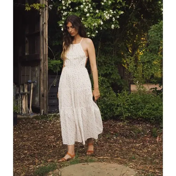 CHRISTY DAWN Delphine Maxi Backless Dress in Pearl Aster Garden Print NWT SMALL - Picture 14 of 15